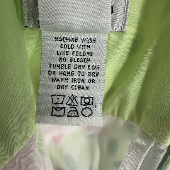 Lilly Pulitzer Dress Girls 8 Green Pink Floral Hawaiian Sundress Resort Vintage - Picture 14 of 14